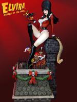 Elvira The Mistress of the Dark Scary Christmas Deluxe Maquette Statue