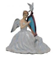 Harp The Angel & Dove Premium Figure Diorama  anděl s harfou a holubicí soška