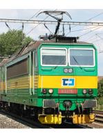 České Dráhy #163 015-1 ČD Cargo Peršing Green Yellow Stripe Scheme Class E499.3 (163) Electric Locomotive for Model Railroaders Inspiration