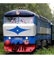 Československé Dráhy ČSD #T478.1002 Bardotka Light Blue White Stripes Scheme Class 754 Diesel-Electric Locomotive for Model Railroaders Inspiration