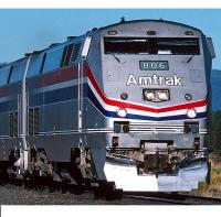 Amtrak AMTK #813 Blue Red White Stripes Silver Scheme Class GE P40DC Passenger Diesel-Electric Locomotive DCC & SoundTraxx Tsunami2