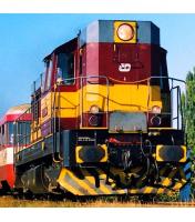 České Dráhy ČD #742 247-0 Grey Red Yellow Stripes Scheme Class T 742 (T 466.2) Diesel-Electric Locomotive for Model Railroaders Inspiration