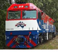 Southern Shorthaul Railroad #FIE002 Fletcher FIE Australia Pamela Gaye Red Blue White Front Scheme Class C44acHi Heavy Diesel-Electric Locomotive DCC & Sound