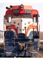 Toledo, Peoria & Western TPW #700 Bicentennial Red White & Blue Scheme Class EMD GP30 Road-Switcher Diesel-Electric Locomotive for Model Railroaders Inspiration