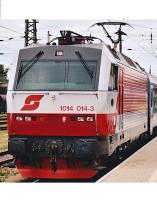 Österreichische Bundesbahnen ÖBB #1014-014-3 White Red Scheme Class 1014 (1114) Electric Locomotive for Model Railroaders Inspiration 