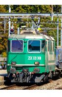 Bière-Apples-Morges (BAM) MBC #420 506-8 CH-MBC Green White Scheme Class Re 4/4 II (Re 420) Electric Locomotive for Model Railroaders Inspiration