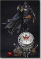 Batman Atop LED Light-Up Bat Signal Base (Black Edition) Prime Third Scale Statue