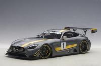 Mercedes AMG GT3 Presentation Car Designo Selenite Grey Magno 1/18 Die-Cast Vehicle