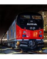 Amtrak AMTK #161 HO Silver Black Red Nose 50th Anniversary Scheme Class GE Dash 8 Phase I AMD103/P42 Passenger Diesel-Electric Locomotive DCC & SoundTraxx Tsunami2