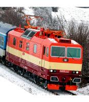 České Dráhy ČD #263 002-8 Orange Beige Dark Red Stripes Scheme Class 263 (S 499.2002) Electric Locomotive for Model Railroaders Inspiration