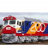 New South Wales Government Railways NSWGR #8120 HO Australia Bicentennial Creme Red Yellow Orange White Scheme Class 81 Mk II Diesel-Electric Locomotive DCC & Sound