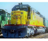 Union Pacific UP #8082 HO Yellow Grey Red Stripes Class EMD SD40-2H Road-Switcher Diesel-Electric Locomotive for Model Railroaders Inspiration