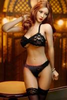 Asian Beauty Brown Hair Super Flexible Female Seamless Undressed Sixth Scale Figure (S09C Large Breast)