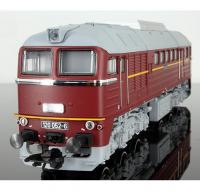 Deutsche Reichsbahn DR #120 052-6 HO Sergej Taigatrommel Dark Red Orange Line Scheme Class 120 (781) Diesel-Electric Locomotive DCC & Sound