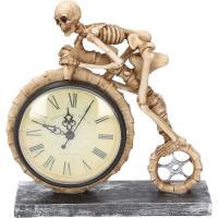 Wheels of Time Skeleton Bicyclist Table Clock  stolní hodiny