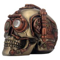Steampunk Steam Powered Observation Bronze Skull