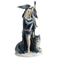 Arcana & Wolf & Bird The Female Shaman Premium Figure Diorama  vlk a šamanka soška