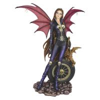 Violeta The Fairy And Dragon Atop Tire Premium Figure Diorama  drak a dívka soška