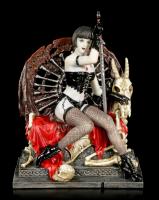 Witch On Skeleton Throne Premium Figure čarodějka soška