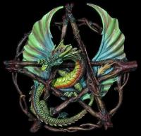 Dragon Forest Pentagram Wall Plaque  nástěnná deska drak