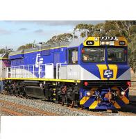 CF Chicago Freight Car Leasing #CM Australia Blue Yellow Grey Stripes Scheme Class CM Freight Diesel-Electric Locomotive for Model Railroaders Inspiration
