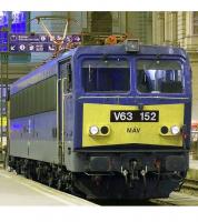 Magyar Államvasutak H MÁV #V63 005 HO Kossuth Lajos Blue Yellow Front Scheme Class 630 (V63) Electric Locomotive DCC Ready