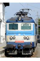 České Drhy ČD #242 242-6 Plecháč Light & Dark Blue White Stripes Scheme Class S 499.02 Electric Locomotive for Model Railroaders Inspiration