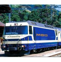 Montreux-Berner Oberland-Bahn MOB SBB/CFF/FFS #8001 HOm Gstaad Dark Blue Beige Stripes Scheme Class Ge 4/4 I Electric Locomotive DCC & Sound