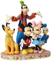 Mickey Mouse, Minnie Mouse, Donald Duck, Pluto, and Goofy Disney Statue Diorama
