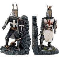 Crusader Knights By The Medieval Castle Walls Bookends umělecké knižní zarážky
