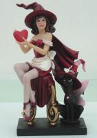 Valentine The Witch & Cat Premium Figure Diorama  soška čarodějky a kočky