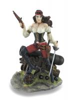 Female Pirate Lass & Cannon The Gold Treasure Premium Figure Diorama  pirátka soška