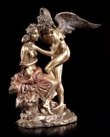 Amore Kissing Psyche Bronzed Premium Figure    soška