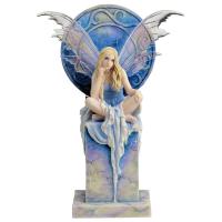 Shimmer The Fairy Against A Moon Disc Backround Premium Figure Diorama soška víly a Měsíce