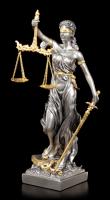 Justitia The Goddess of Justice Silver Golden Premium Figure  bohyně spravedlnosti soška