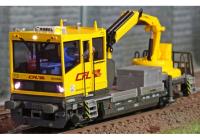 CFL GmBH #01 HO Type 54.22 ROBEL Diesel Track Maintenance Vehicle & Motorised Crane DCC & Sound  funkční traťová jednotka s pohyblivým jeřábem