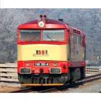 IDS Cargo #749 181-4 Bardotka Orange Beige Stripes Scheme Class 751 Diesel-Eletric Locomotive for Model Railroaders Inspiration