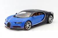 Bugatti Chiron Dark Blue 1/18 Die-Cast Vehicle (LED Ligting Tuning & Tutorial)