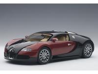 Bugatti Veyron 16.4 EB Wine Red Black 1/18 Die-Cast Vehicle