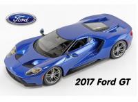 Ford GT 2017 Silver Blue 1/18 Die-Cast Vehicle