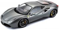 Ferrari Signature 488 GTB Matte Grey 1/18 Die-Cast Vehicle