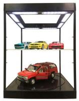 BIG Rotary USB LED Light-Up Black Show Case for 1/18 Model Car Vehicles výstavní vitrína na modelářská auta či figurky apod černá