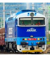 Ostravská dopravní společnost – Cargo, a.s. #750 111-7 ODOS Brejlovec Dark & Light Blue Scheme Class T 478.3 (750) Diesel-Electric Locomotive for Model Railroaders Inspiration