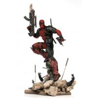 Deadpool Atop A Stony Cannon Base Sixth Scale Collectible Figure
