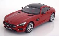 Mercedes AMG GT C190 2015 Red Black 1/18 Die-Cast Vehicle