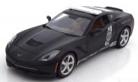 Chevrolet Corvette Stingray Police Car 2014 Black 1/18 Die-Cast Vehicle