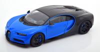 Bugatti Chiron Sport 2019 Blue Carbon Black 1/18 Die-Cast Vehicle