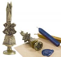 Harry Potter Hogwarts Wax Stamp sada pečetidla a dvou voskových svíček