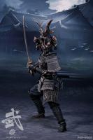 Female Samurai In AGED Black Armor The Butterfly Helmets Sixth Scale Collector Figure