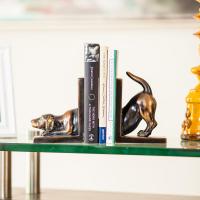 Savvy Bronze Patina Labrador Dog Bookends    umělecké knižní zarážky